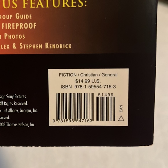 📚2/$10 FIREPROOF Book - Picture 3 of 5